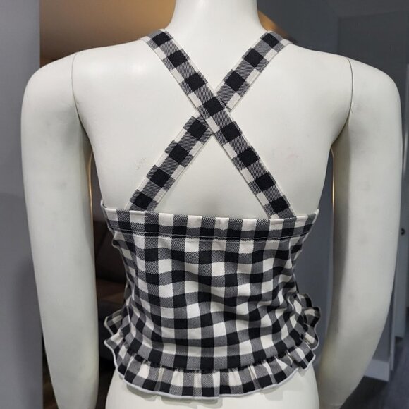 Mary Rose - Crop top Gingham crossed back - Picture 3 of 6